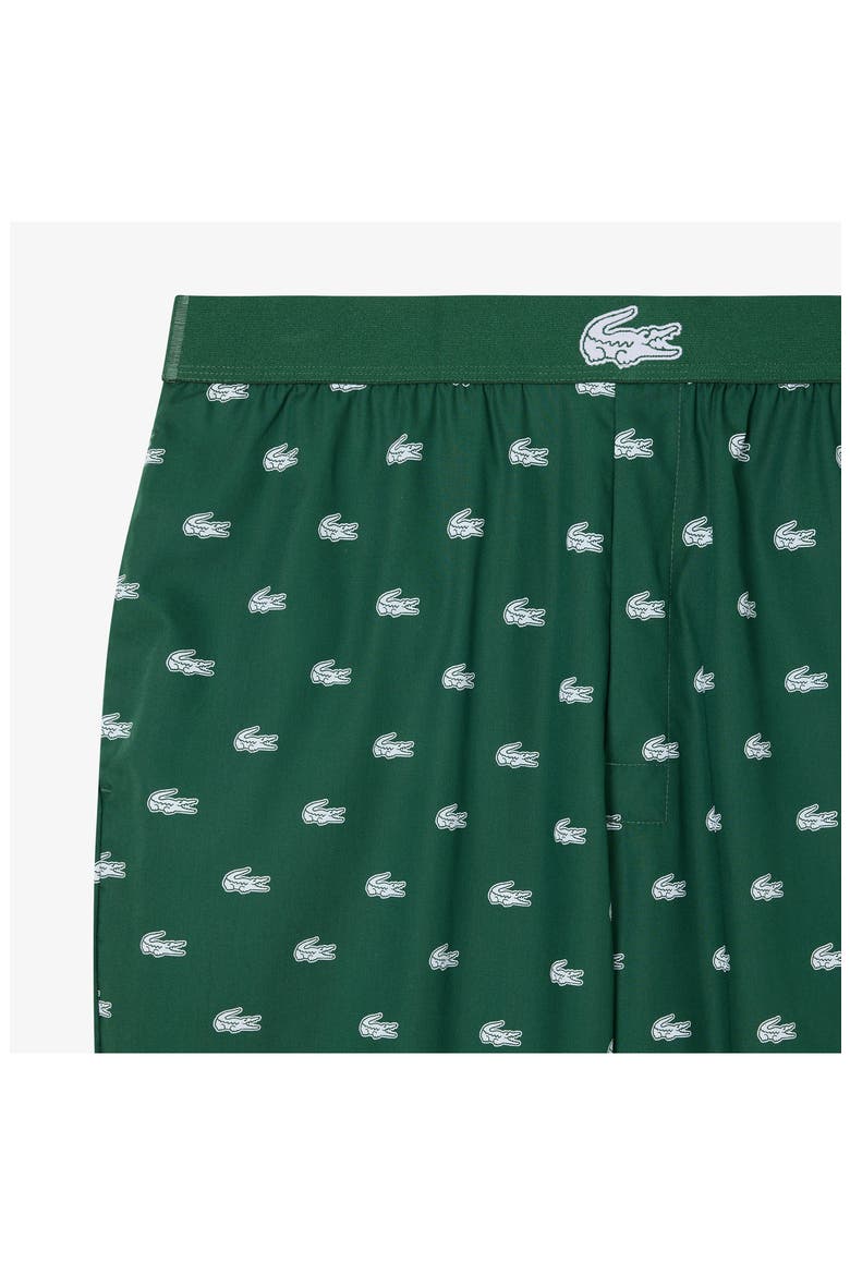 Logo Print Cotton Pajama Pants, Alternate, color, 291 GREEN/ WHITE