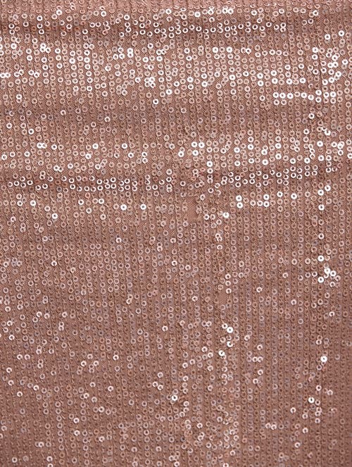 Needle & Thread Malia Turtleneck Ankle Gown In Brown