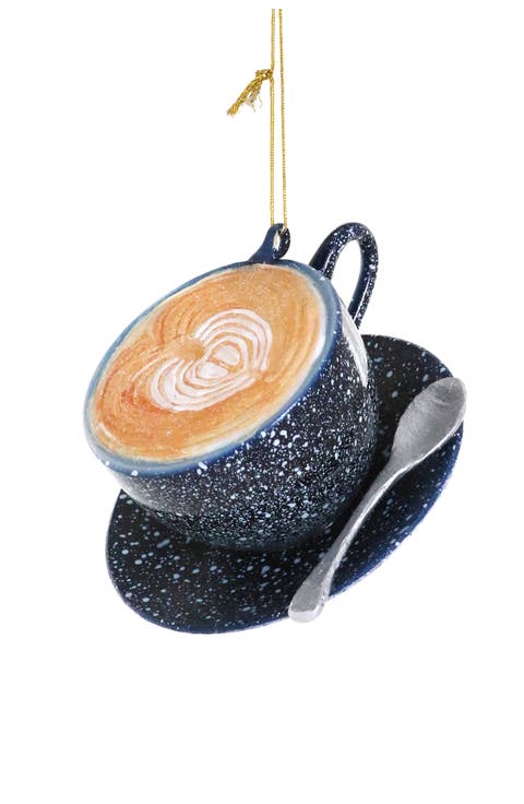 Caf au Lait Glass Ornament