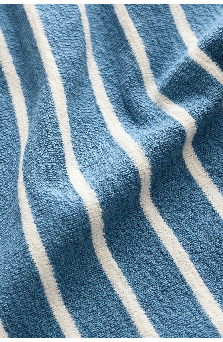 NEXT Stripe Cotton Terry Cloth Shorts, Alternate, color, White