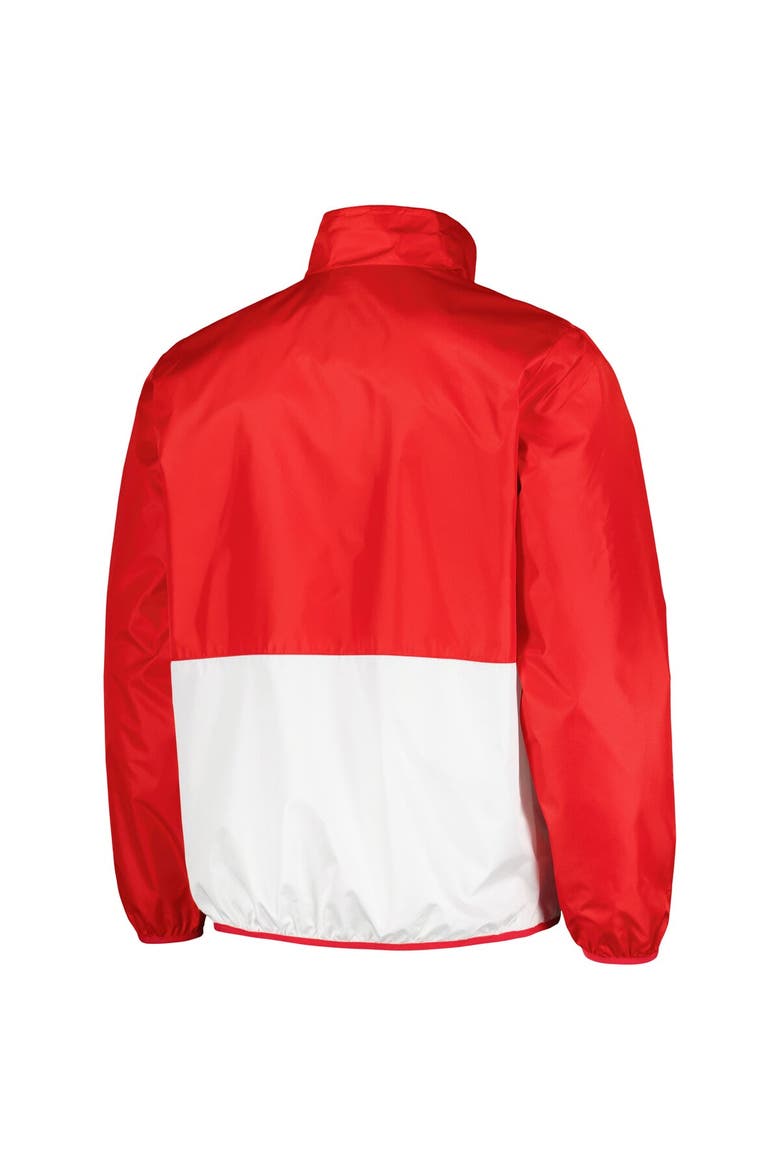 Men's G-III Sports by Carl Banks Red Wisconsin Badgers Cornerman Half-Zip Top, Alternate, color, Red