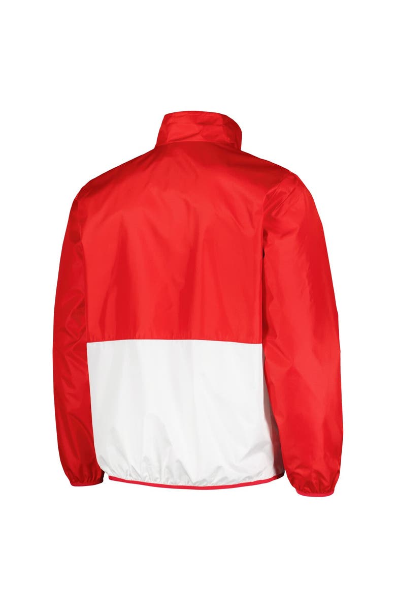 G-III SPORTS BY CARL BANKS Men's G-III Sports by Carl Banks Red Wisconsin Badgers Cornerman Half-Zip Top, Alternate, color, Red