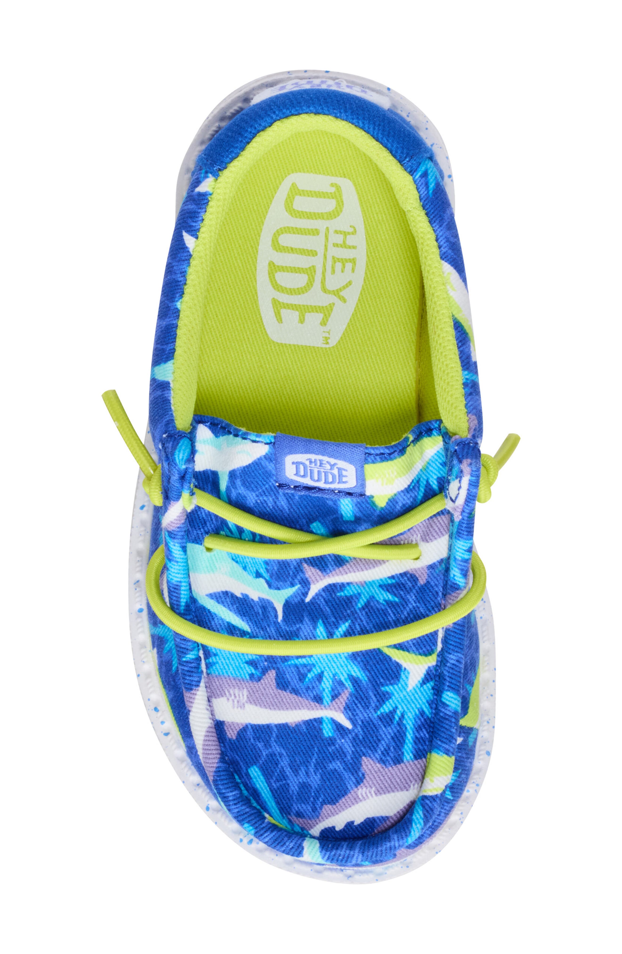 Hey Dude Kids' Wally T Shark Attack Slip-On, Alternate, color, 