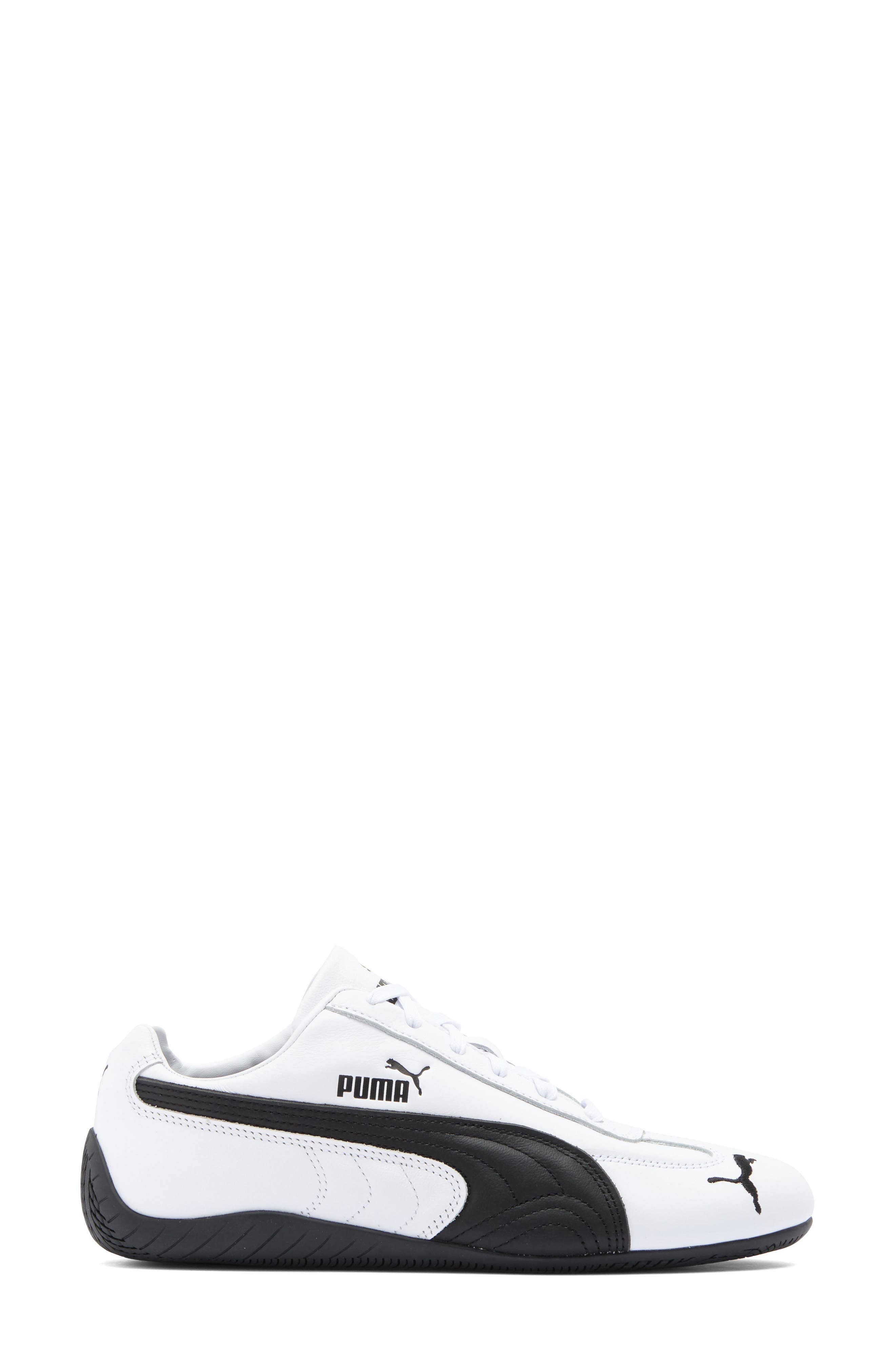 PUMA Speedcat Leather Sneaker, Alternate, color, Puma White-Puma Black