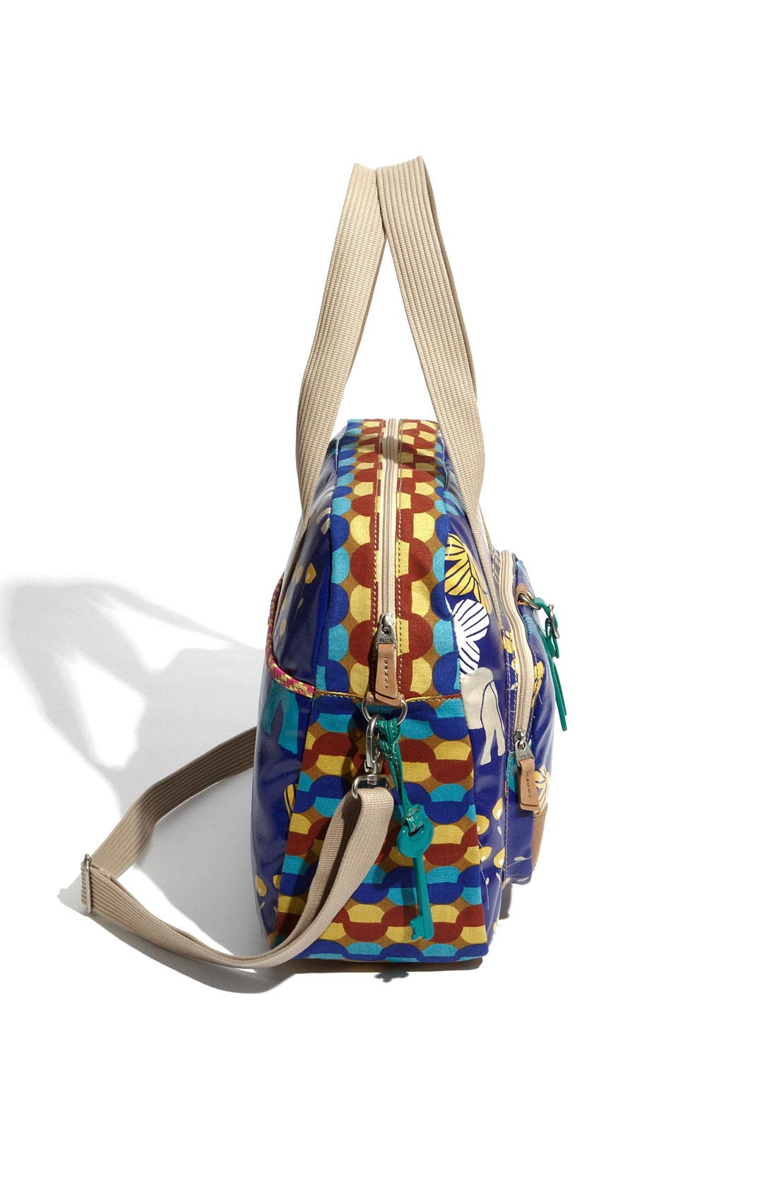 Fossil 'Key-Per II' Coated Canvas Tote, Alternate, color, 