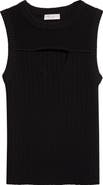 Ramy Brook Morgann Cutout Sleeveless Rib Knit Top