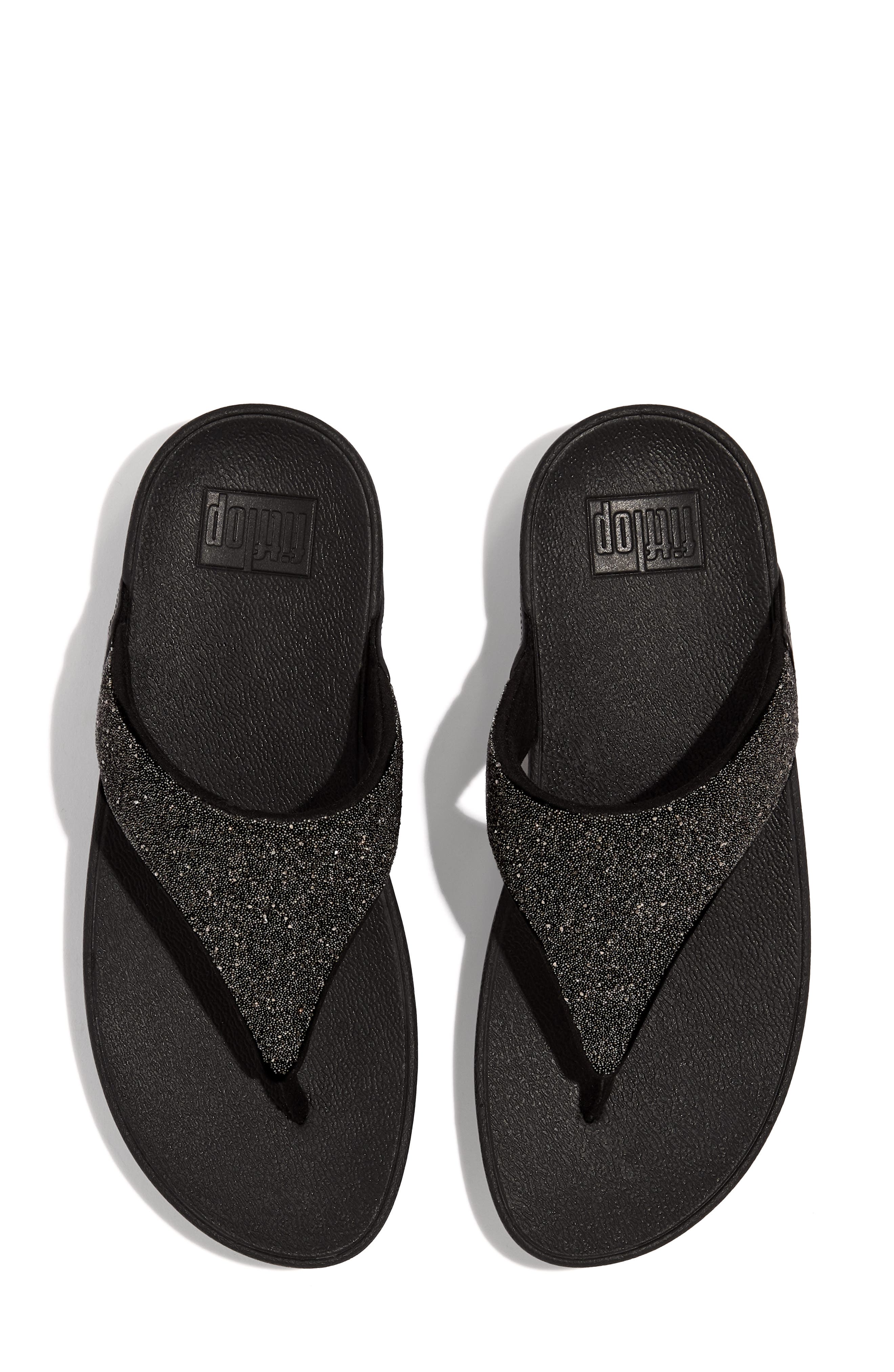 FitFlop Lulu Crystal Flip Flop, Alternate, color, 