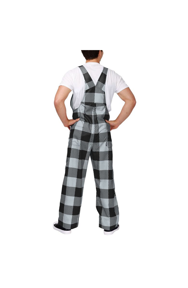 FOCO Men's FOCO Black Las Vegas Raiders Big Logo Plaid Overalls, Alternate, color, Black