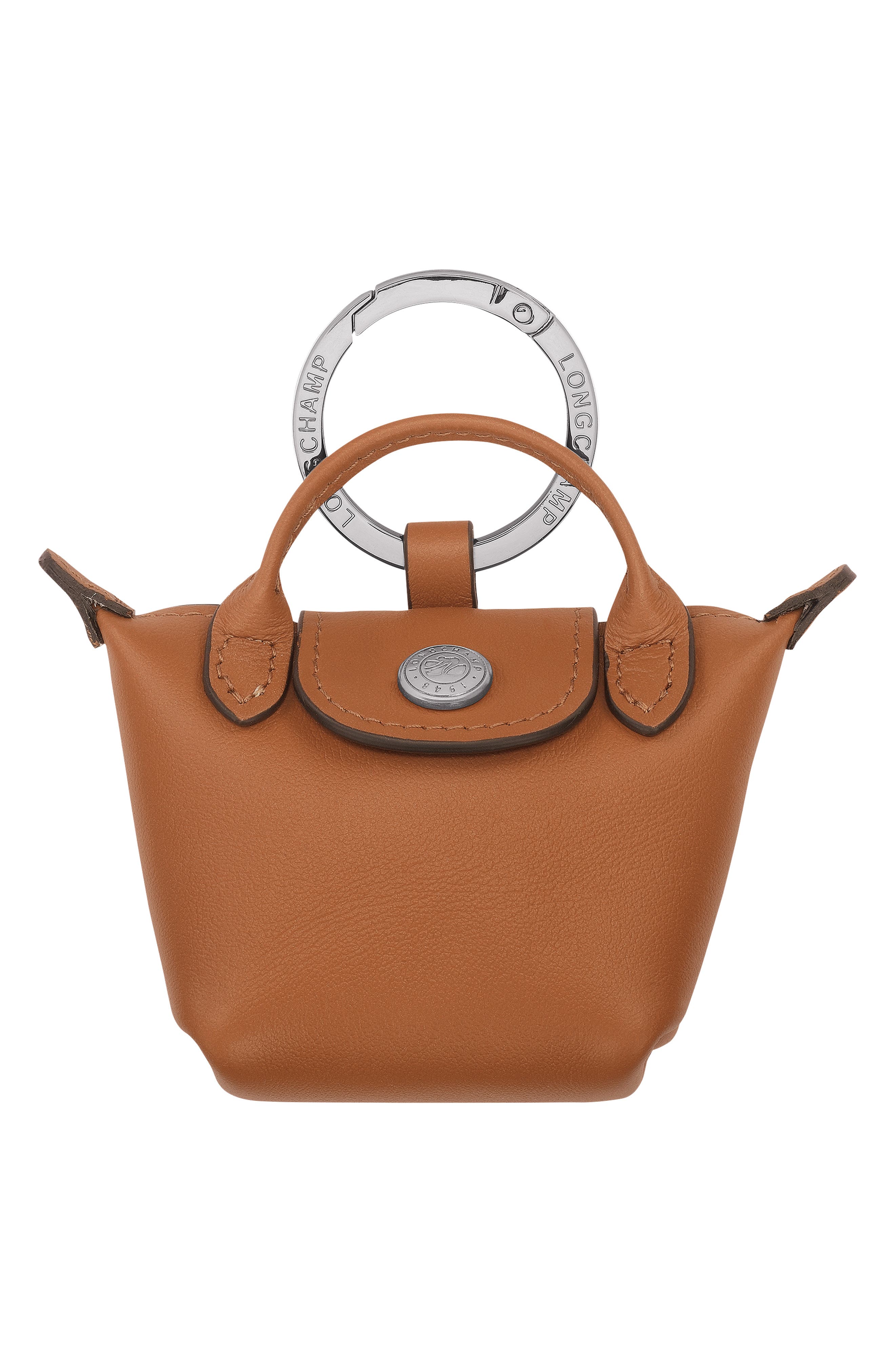 Longchamp Le Pliage Xtra Leather AirPod Bag Charm, Main, color, 