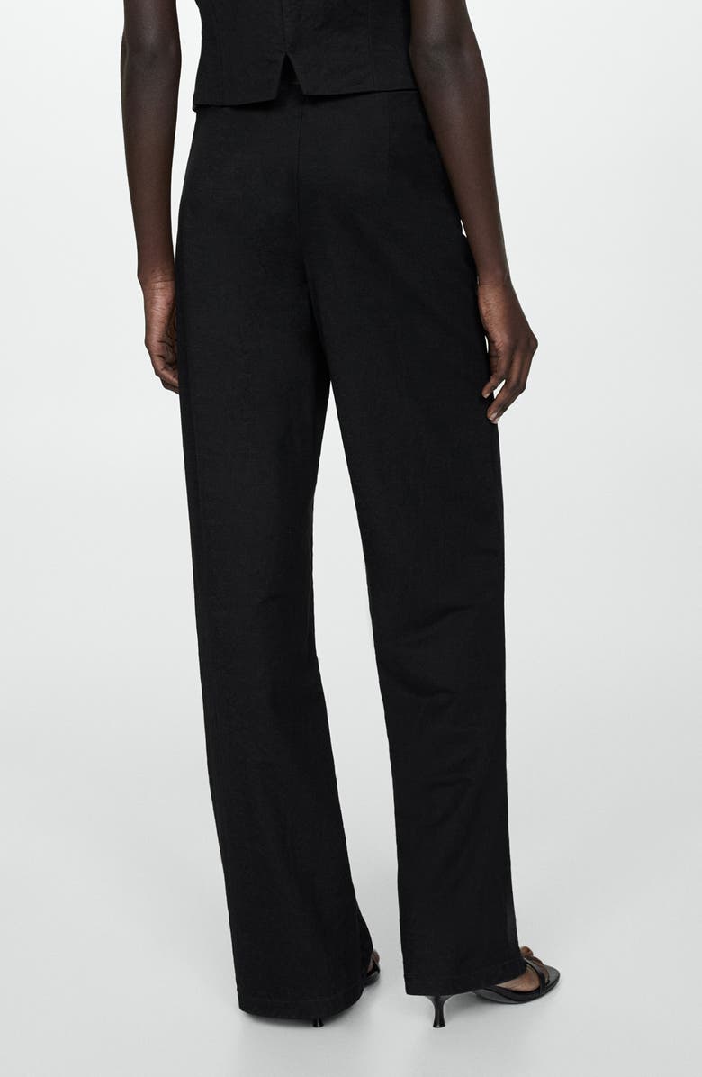 MANGO Flowy Wide Leg Pants, Alternate, color, 