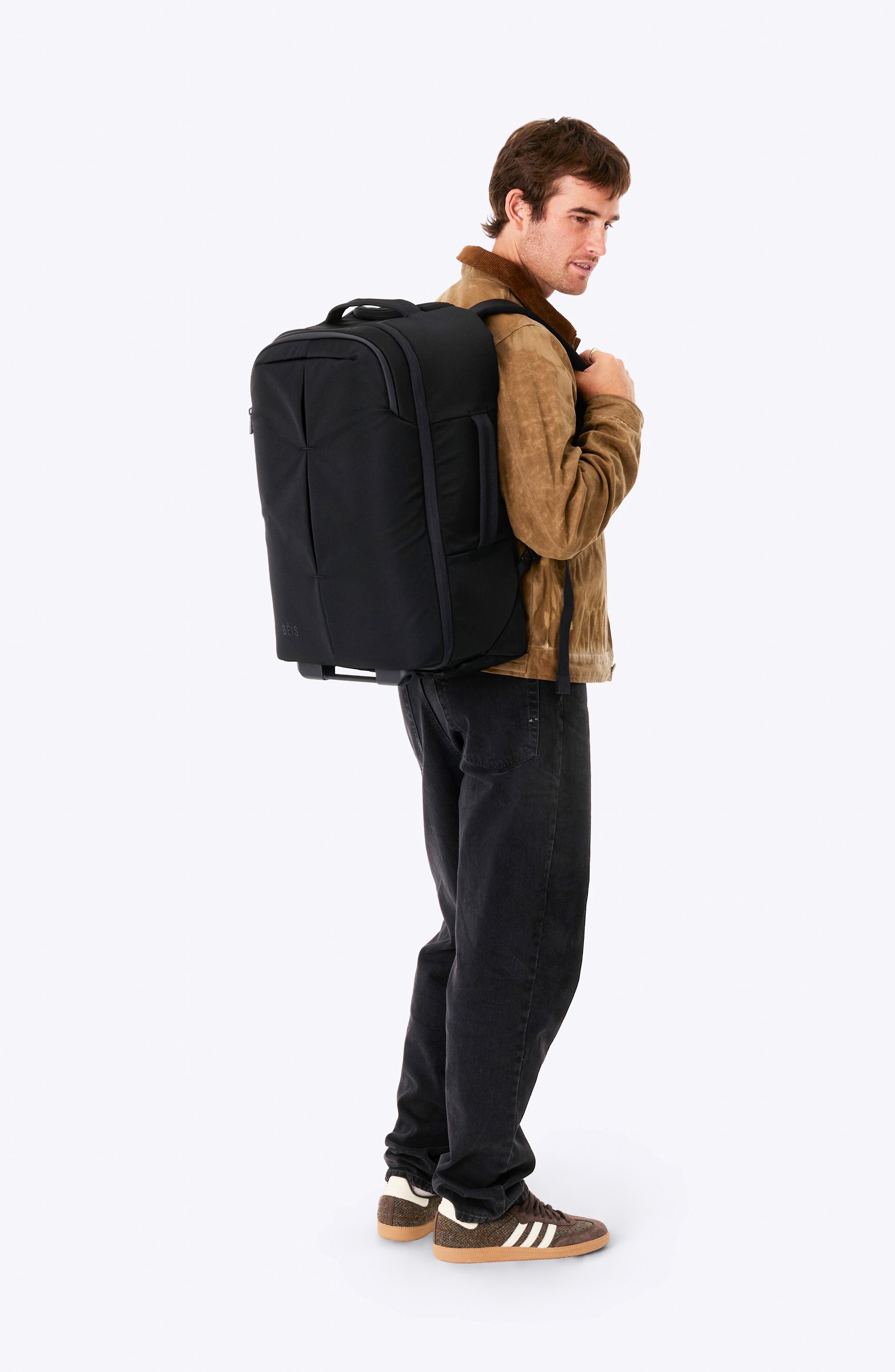 Béis The Pro Rolling Backpack, Alternate, color, Black