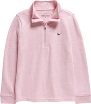 vineyard vines Kids' Saltwater Stripe Quarter Zip Sweatshirt