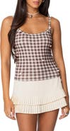 EDIKTED Flower Field Gingham Camisole