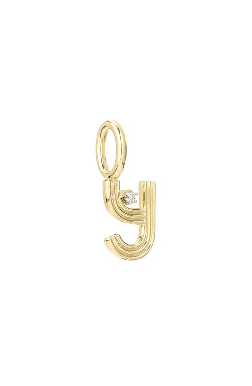 ADINA REYTER ADINA REYTER GROOVY DIAMOND MINI INITIAL CHARM 