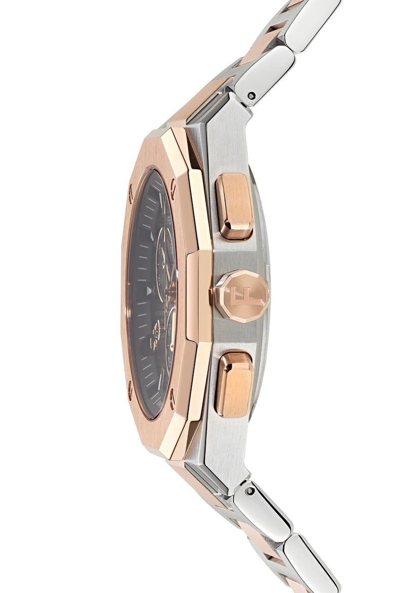 Edge Chronograph Two-Tone Bracelet Watch, 42mm, Alternate, color, CHROME TWO TONE