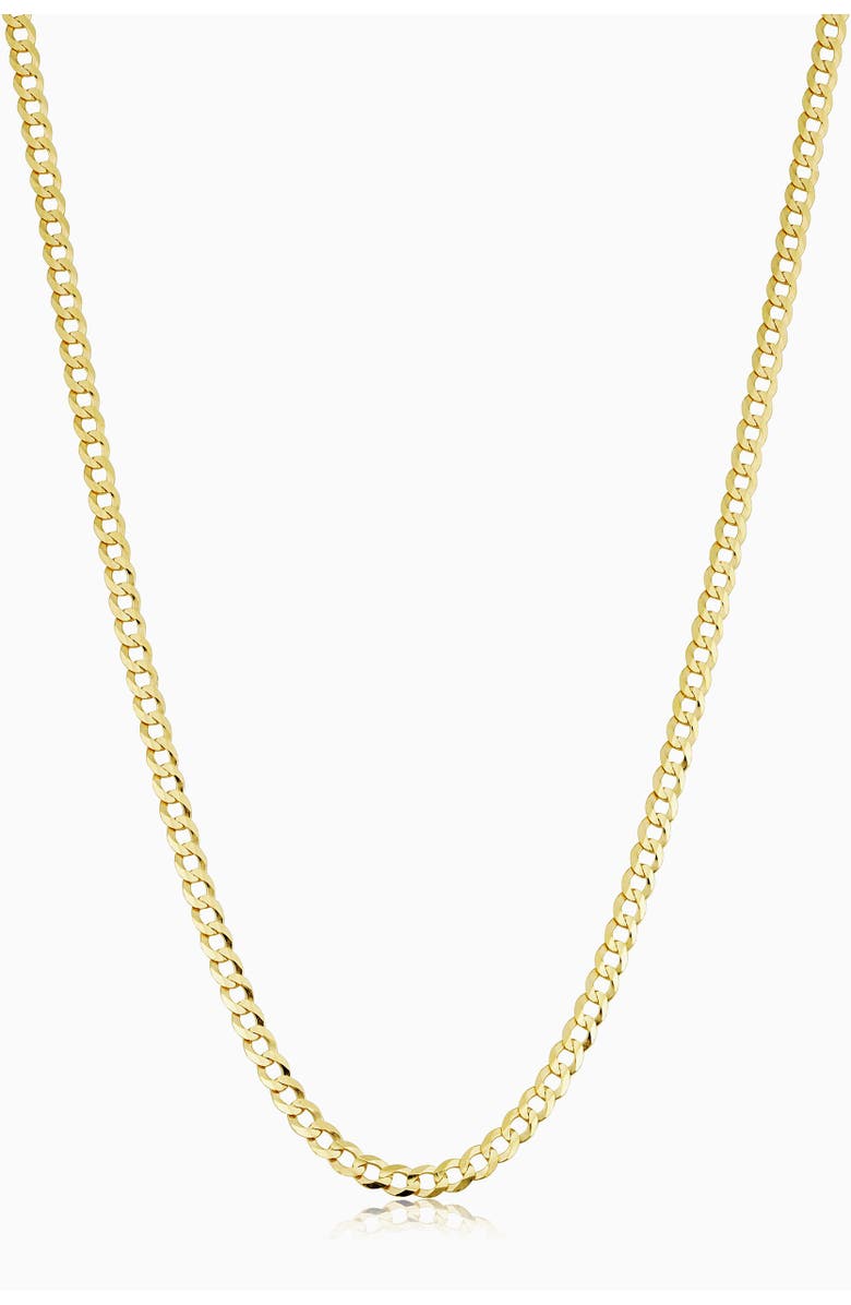 Oradina 14K Yellow Gold Carmine Curb Choker, Main, color, Yellow Gold