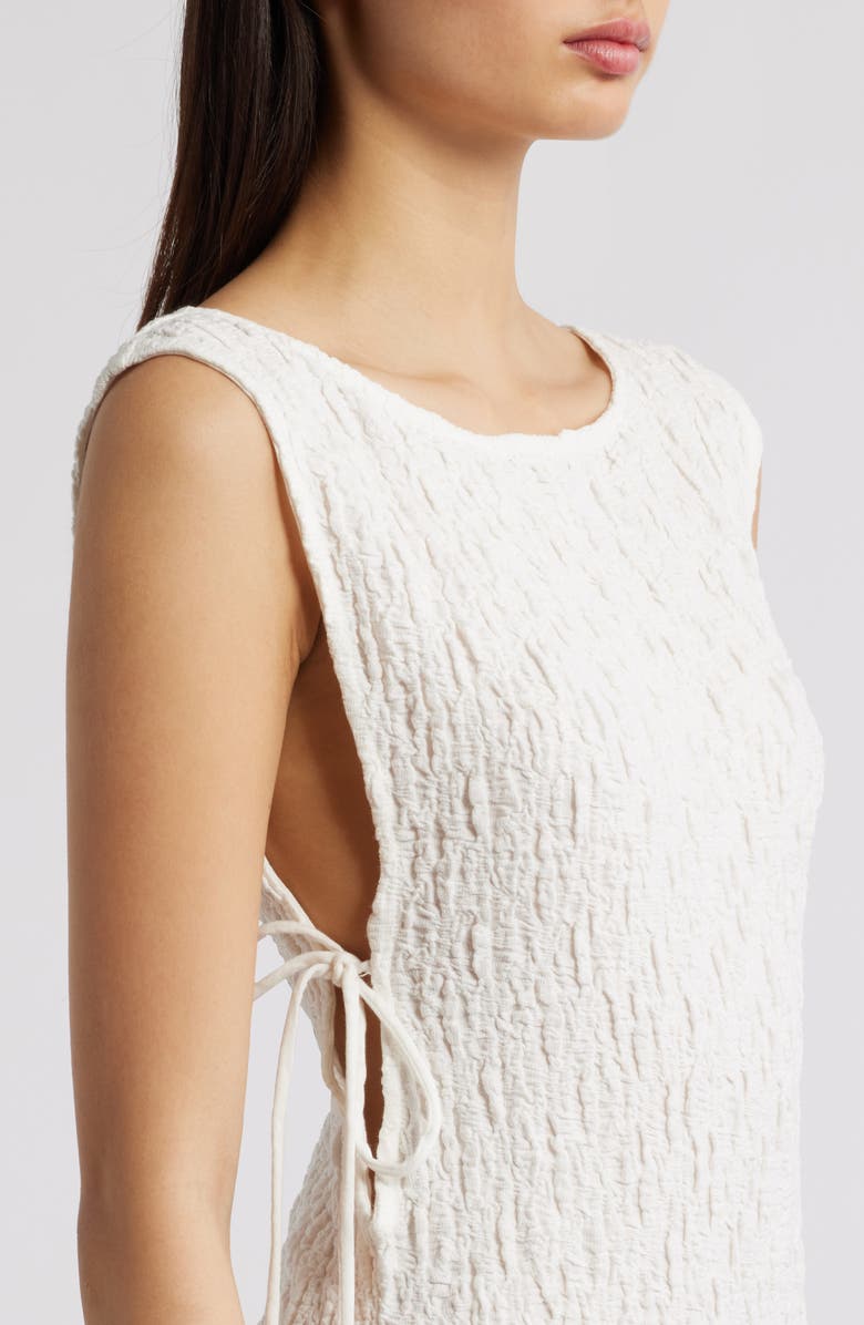 Free People Sterling Smocked Side Tie Maxi Dress, Alternate, color, Ivory