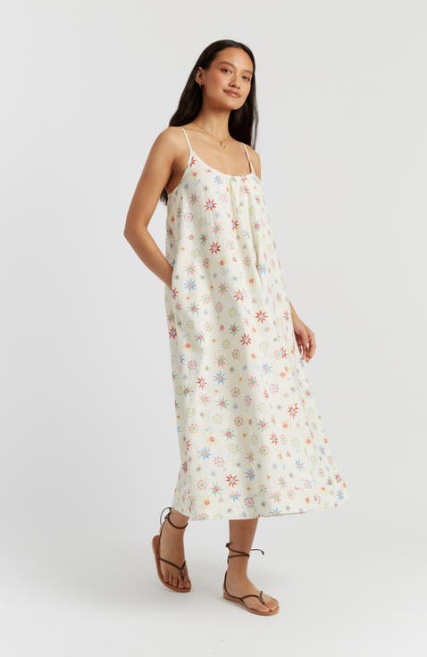 Linen-Cotton Etoile Sundress