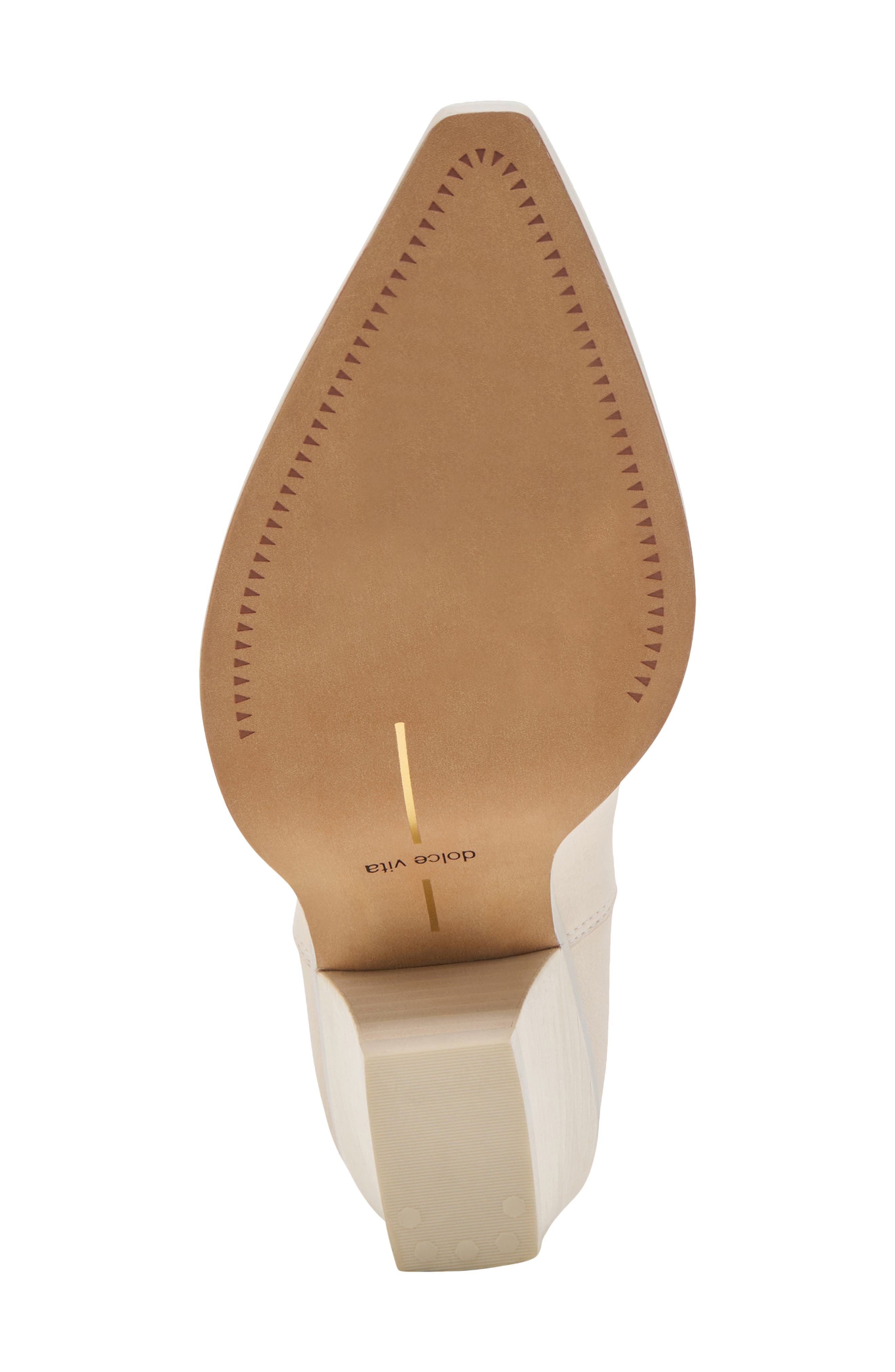 Dolce Vita Ravena Cutout Western Boot, Alternate, color, Off White Nubuck