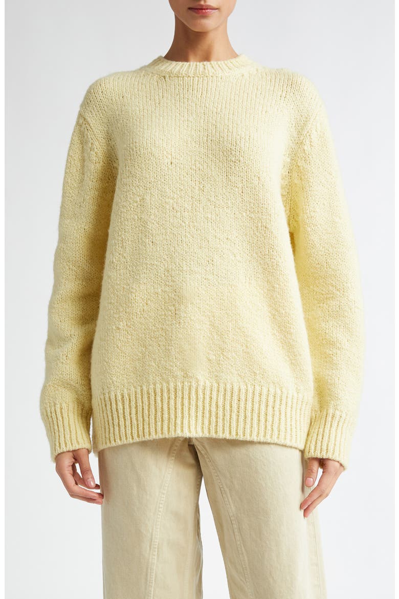 Classic Wool Crewneck Sweater, Main, color, PISTACCHIO CREAM
