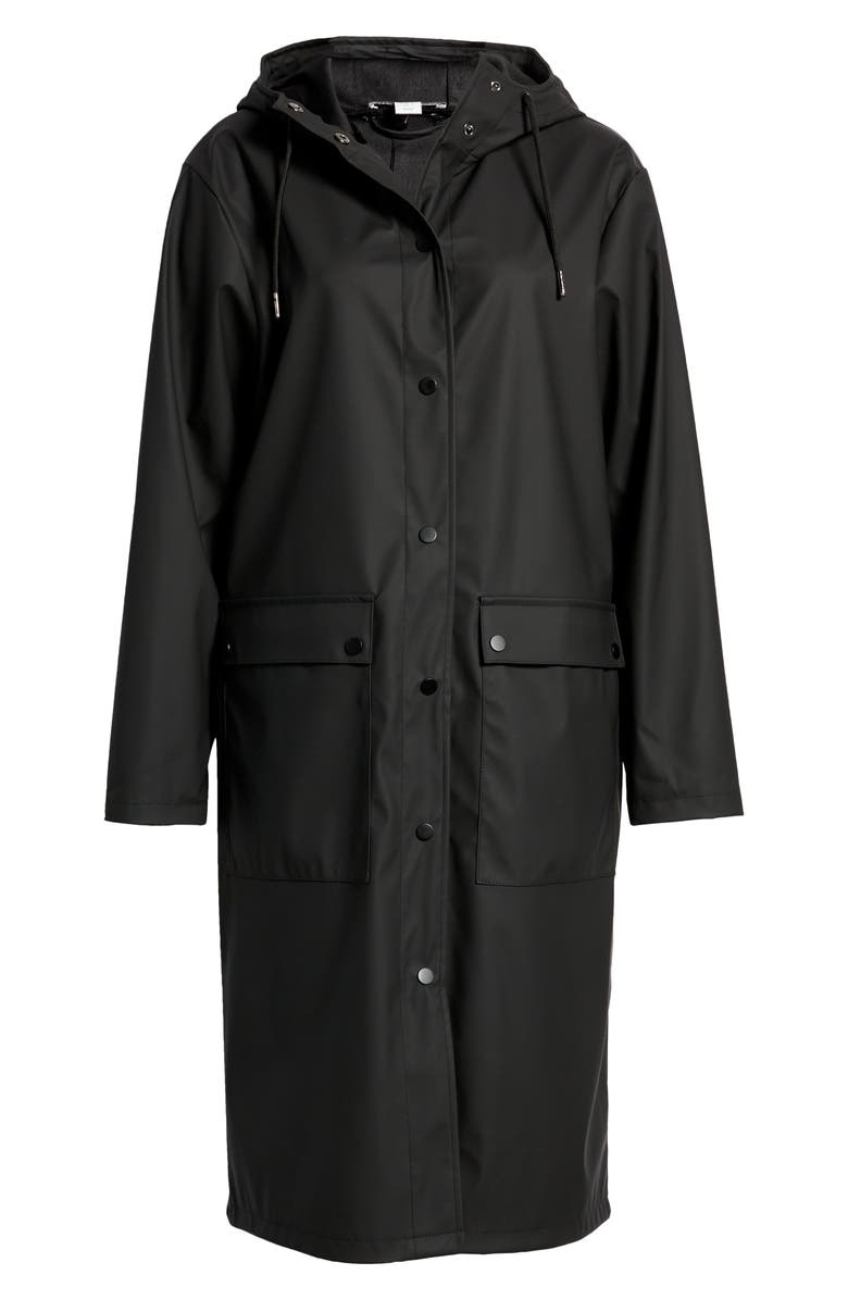 Topshop Hooded Raincoat, Main, color,