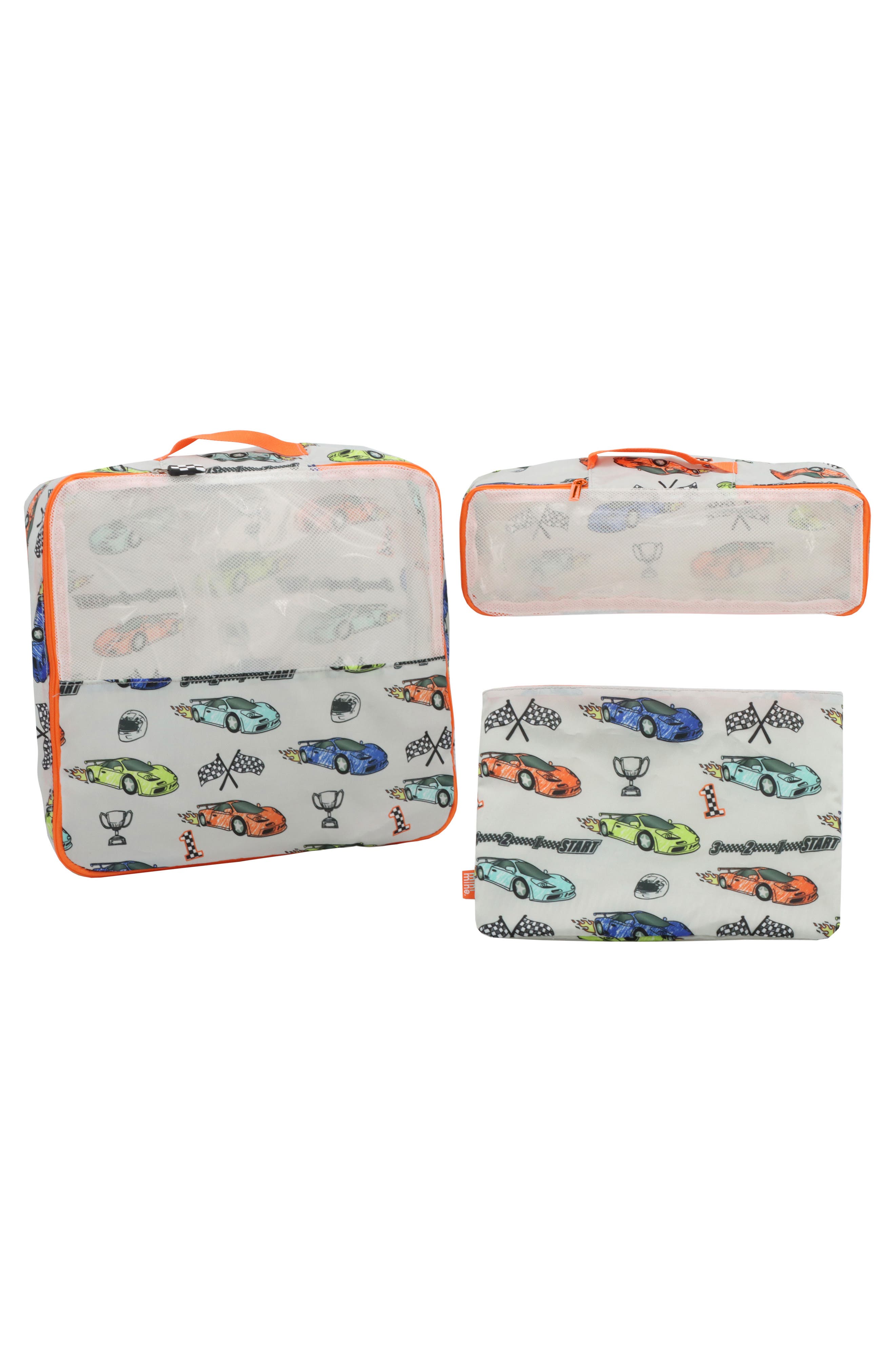 MYTAGALONGS Kids' Set of 3 Mini Packing Bags, Alternate, color, Grey