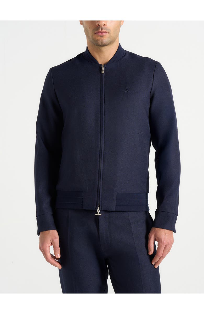 Manière De Voir Sami Tailored Bomber Jacket, Alternate, color, Navy