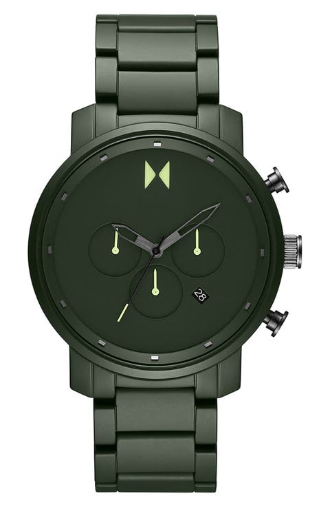 Chronograph Ceramic Bracelet Watch, 45mm