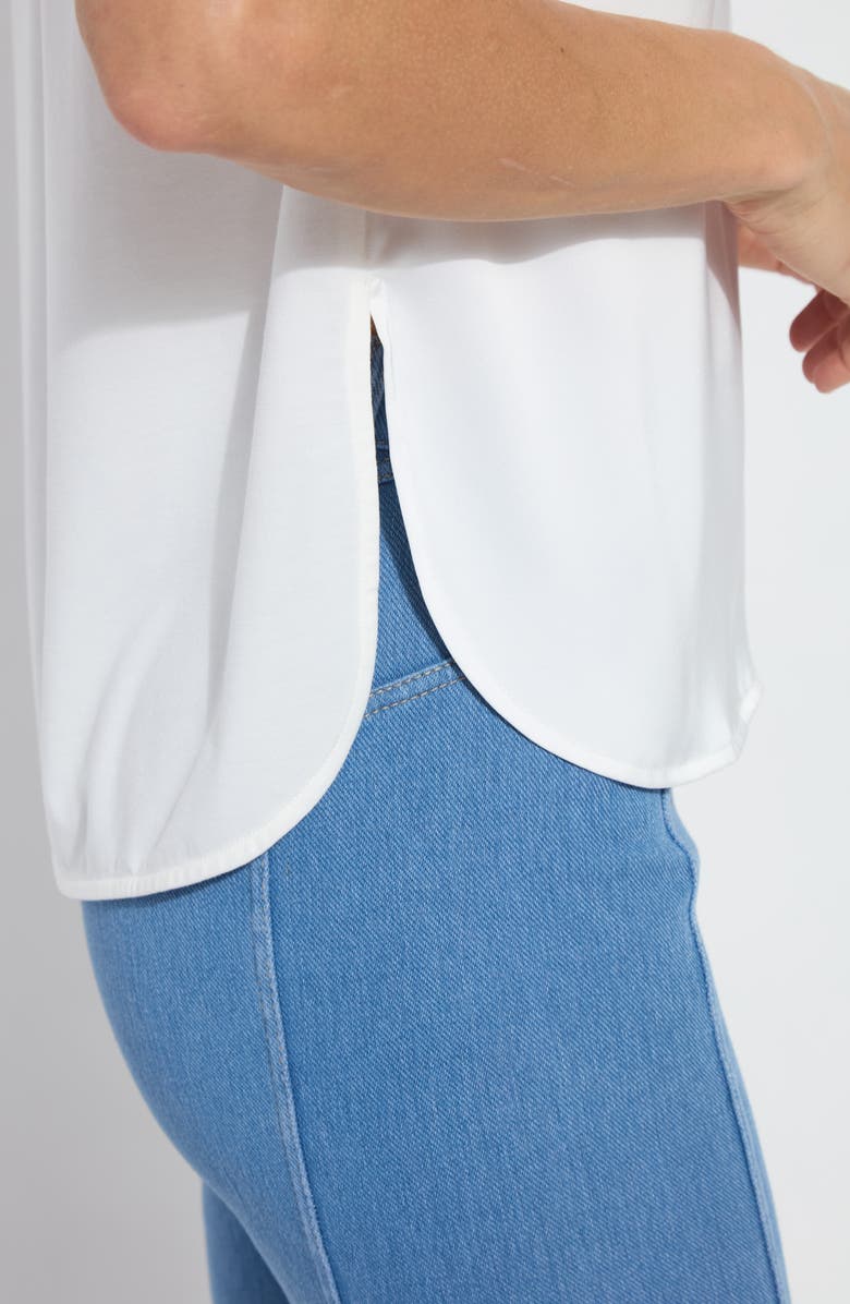 Lysse Amaya Short Sleeve Knit & Woven Shirt, Alternate, color, Off White