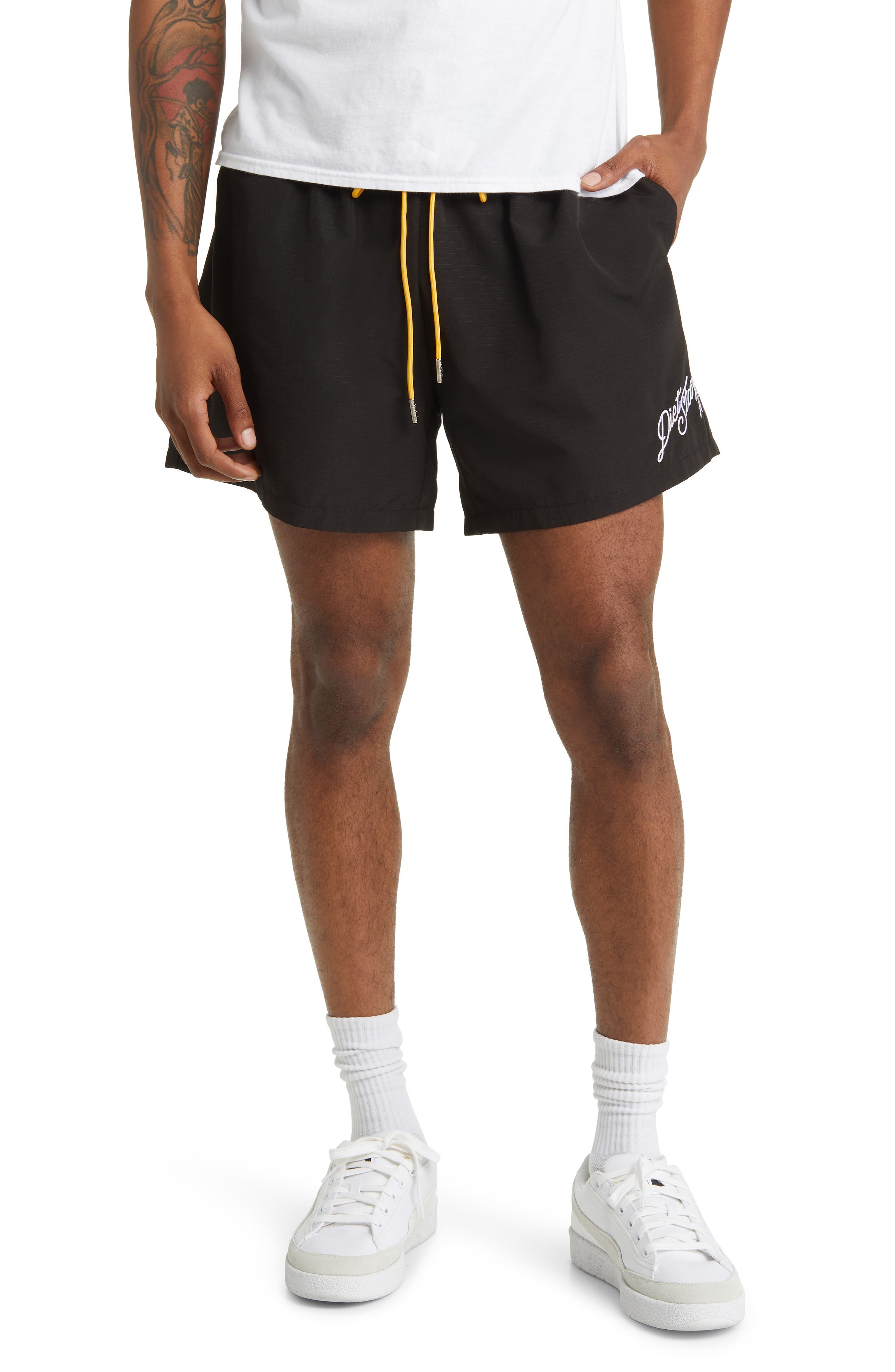 DIET STARTS MONDAY Cursive Logo Ripstop Shorts (Men) | Nordstrom