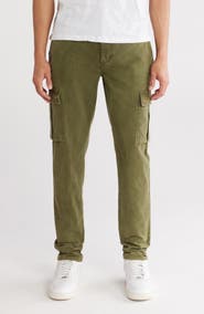 PURPLE BRAND Slim Fit Brushed Cotton Stretch Twill Cargo Pants