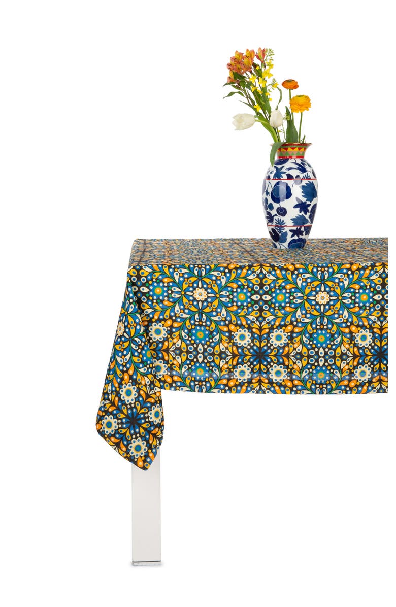 La DoubleJ Large Tablecloth Confetti Blue, Alternate, color, Confetti Blue