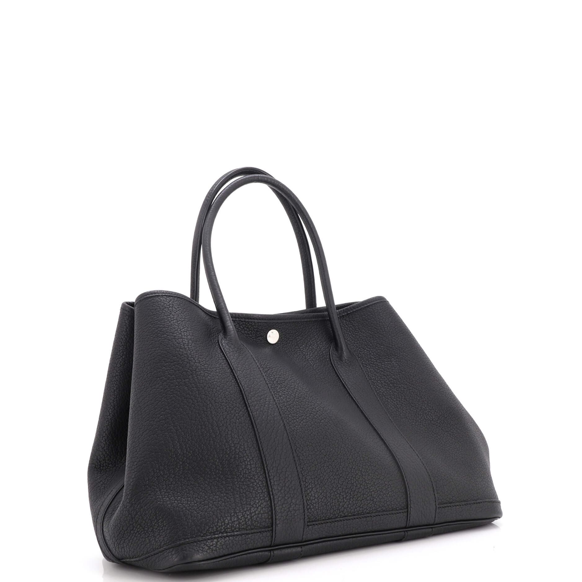 Garden Party Tote Leather 36, Alternate, color, Black