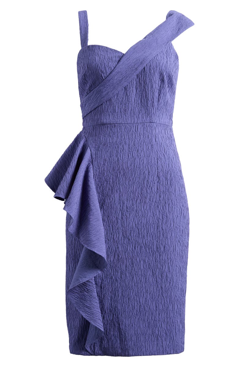 JS Collections Aerith Asymmetric Cocktail Dress, Alternate, color, Azure