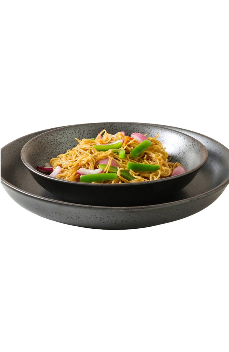 Stone Lain Valencia Porcelain 3-Piece Serving Bowl Set, Alternate, color, Metallic Grey