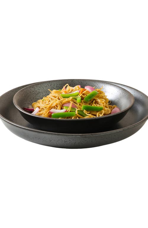 Stone Lain Valencia Porcelain 3-piece Serving Bowl Set In Gray