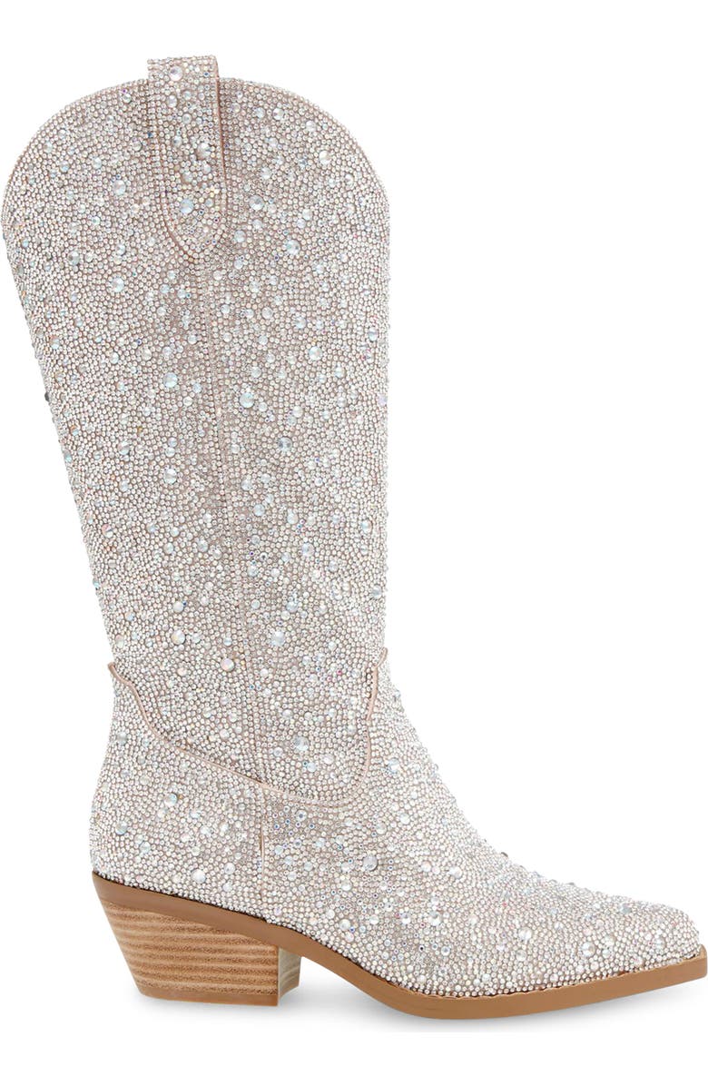 Betsey Johnson Dalas Embellished Western Boot, Alternate, color,