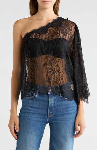 Vianna One Shoulder Lace Top