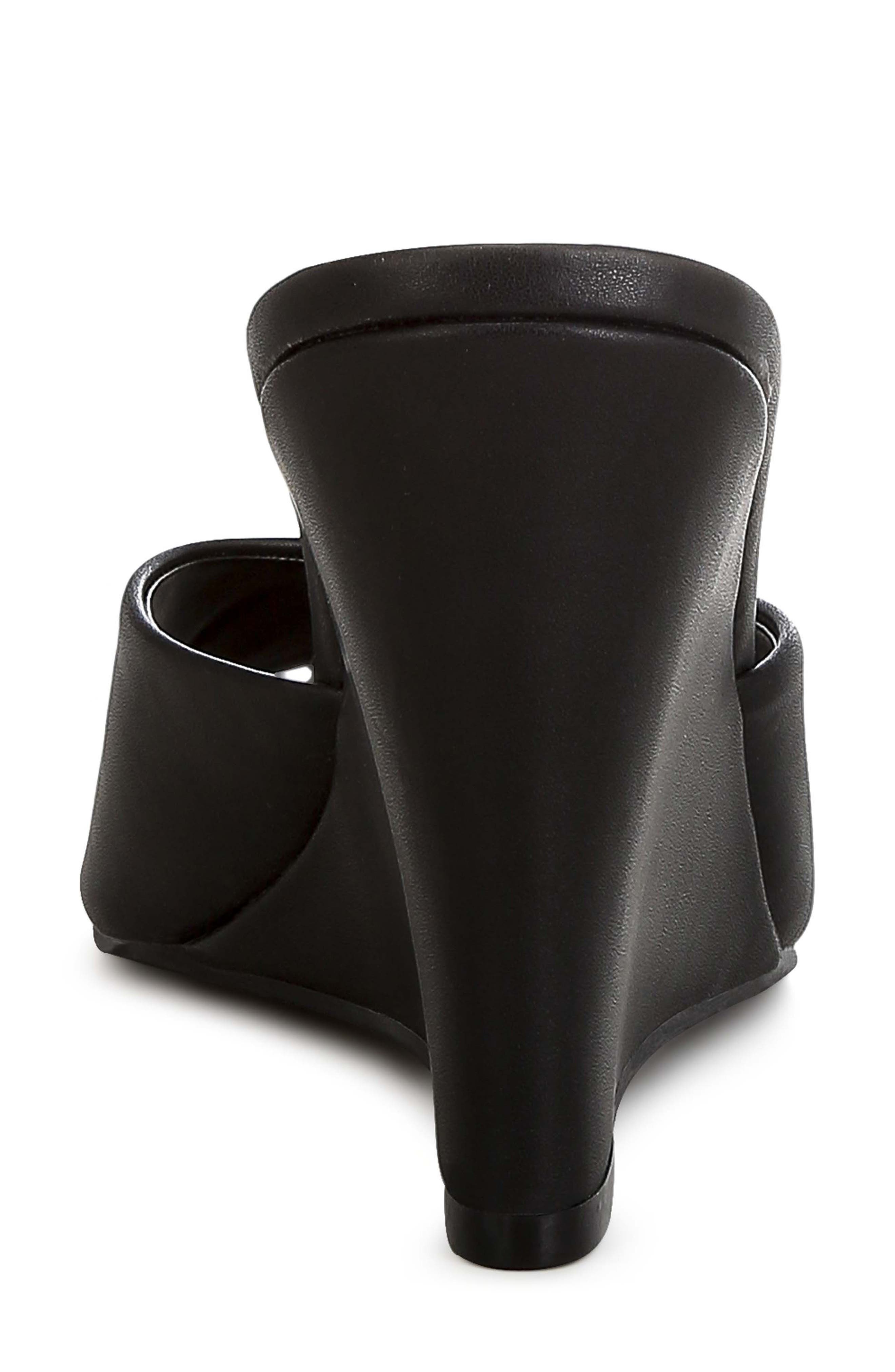 LONDON RAG Shiloy Wedge Slide Sandal, Alternate, color, Black