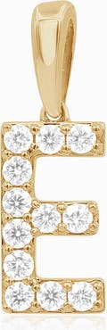 Oradina 14K Gold Luxe Letter Diamond Initial Pendant Charm