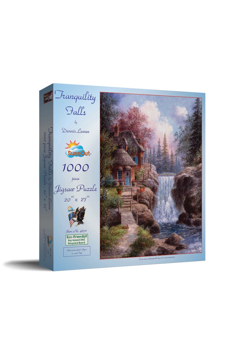 Tranquility Falls 1000 piece Jigsaw Puzzle for Adults, Main, color, Multicolor