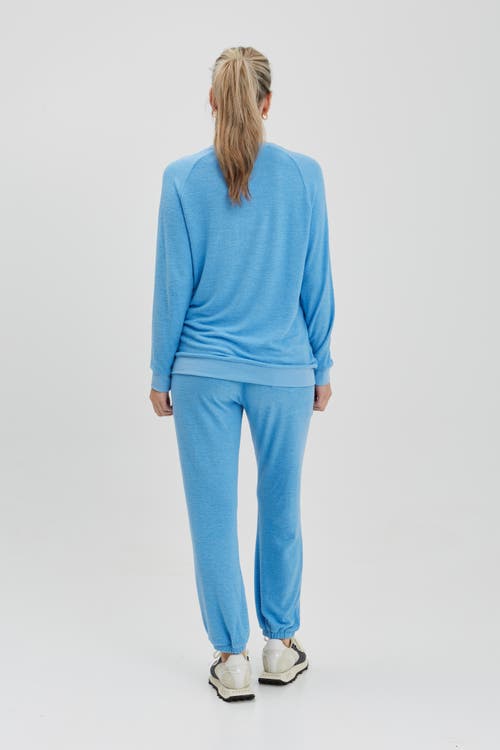 Nom Maternity Heart On My Sleeve Nursing Sweatshirt In Blue