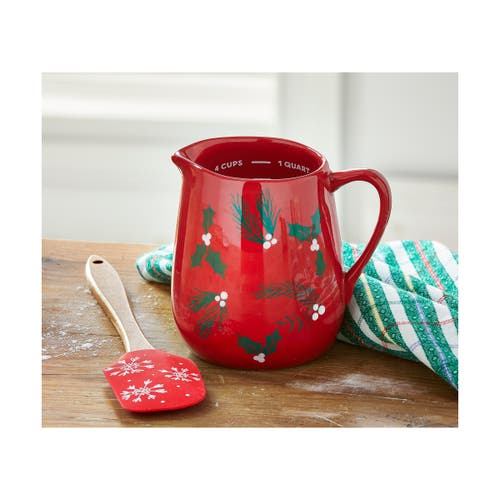 Tag Nutcracker Ceramic Measuring Pitcher For Christmas Beverages In Multi