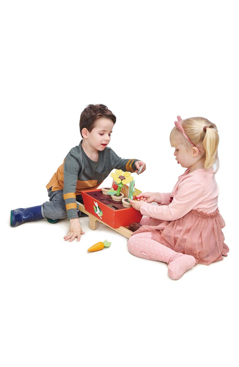 Tender Leaf Toys Garden Wheelbarrow Playset, Alternate, color, Red