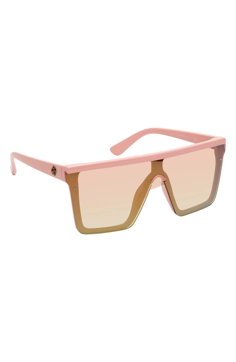 Kurt Geiger London 99mm Flat Top Sunglasses, Alternate, color, Blush/ Blush Flash