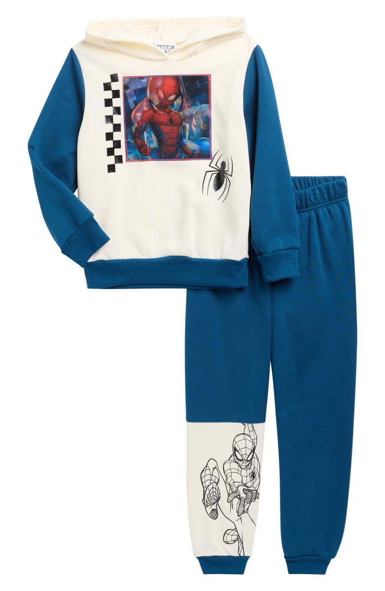Happy Threads Kids' Spider-Man Lenticular Hoodie & Joggers Set, Main, color, 