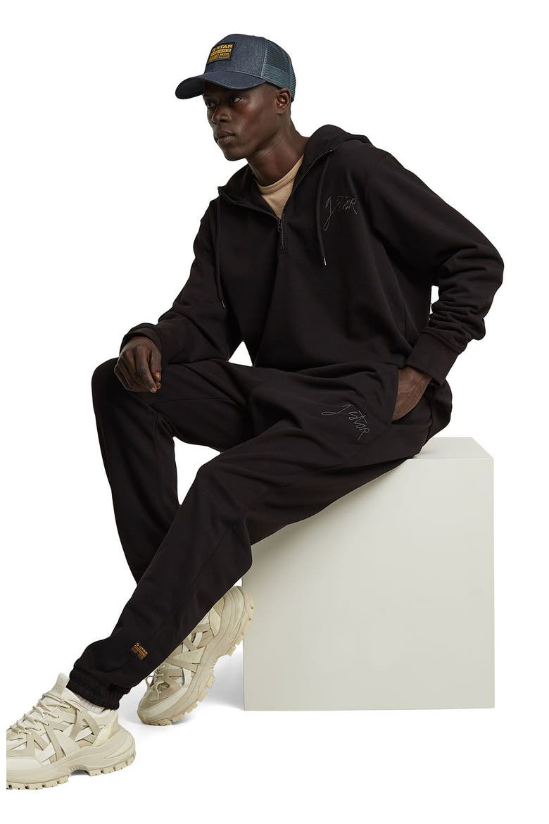 Script Sweatpants, Alternate, color, DARK BLACK