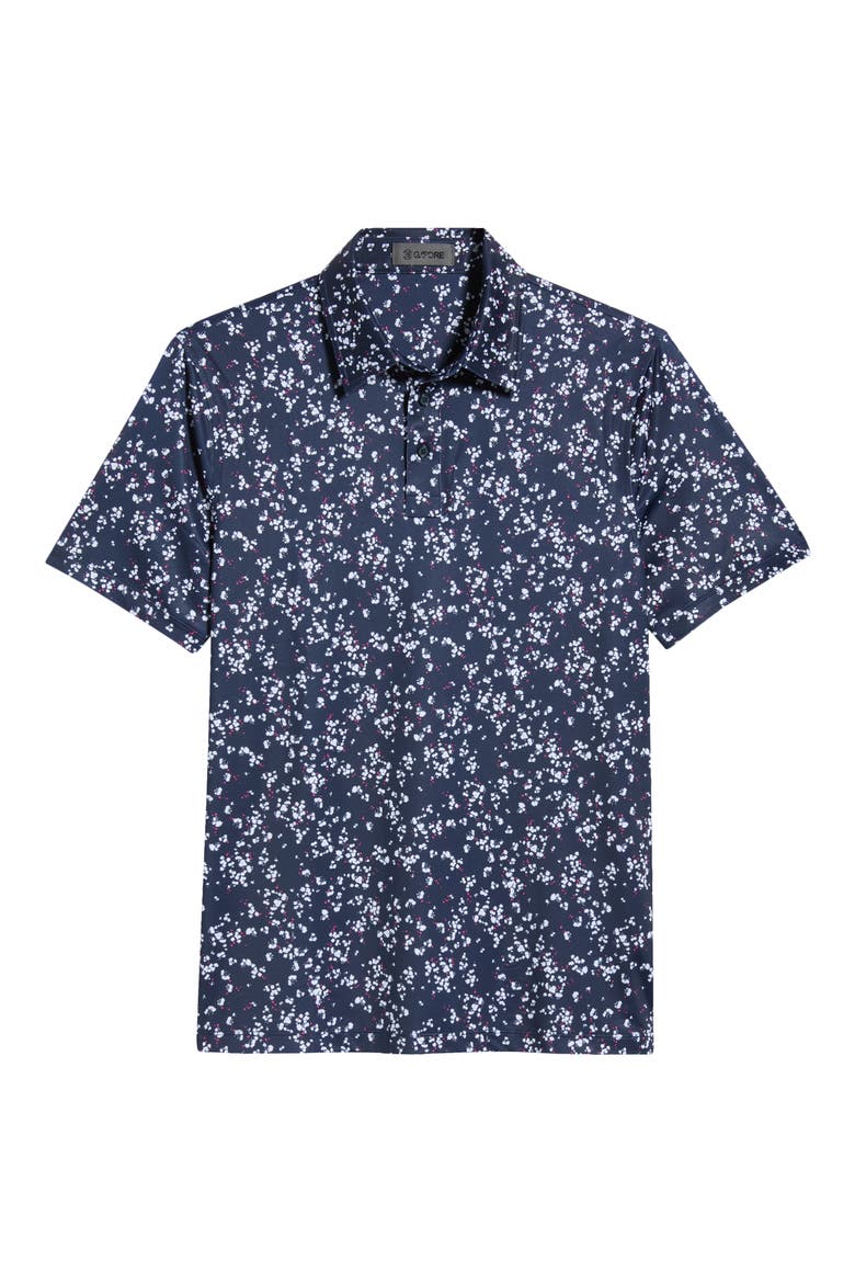 Wildflower Tech Jersey Polo Shirt, Main, color, TWILIGHT/ SNOW