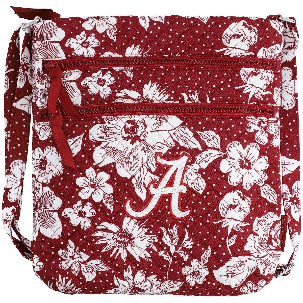 VERA BRADLEY Alabama Crimson Tide Rain Garden Triple-Zip Hipster Crossbody Bag, Main, color, 