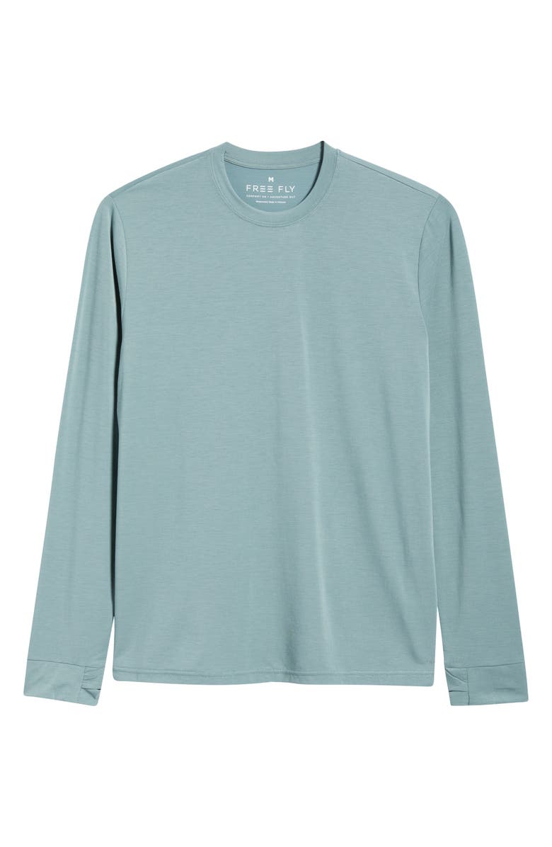 Free Fly Elevate Long Sleeve Performance Top, Alternate, color, Stormy Sea